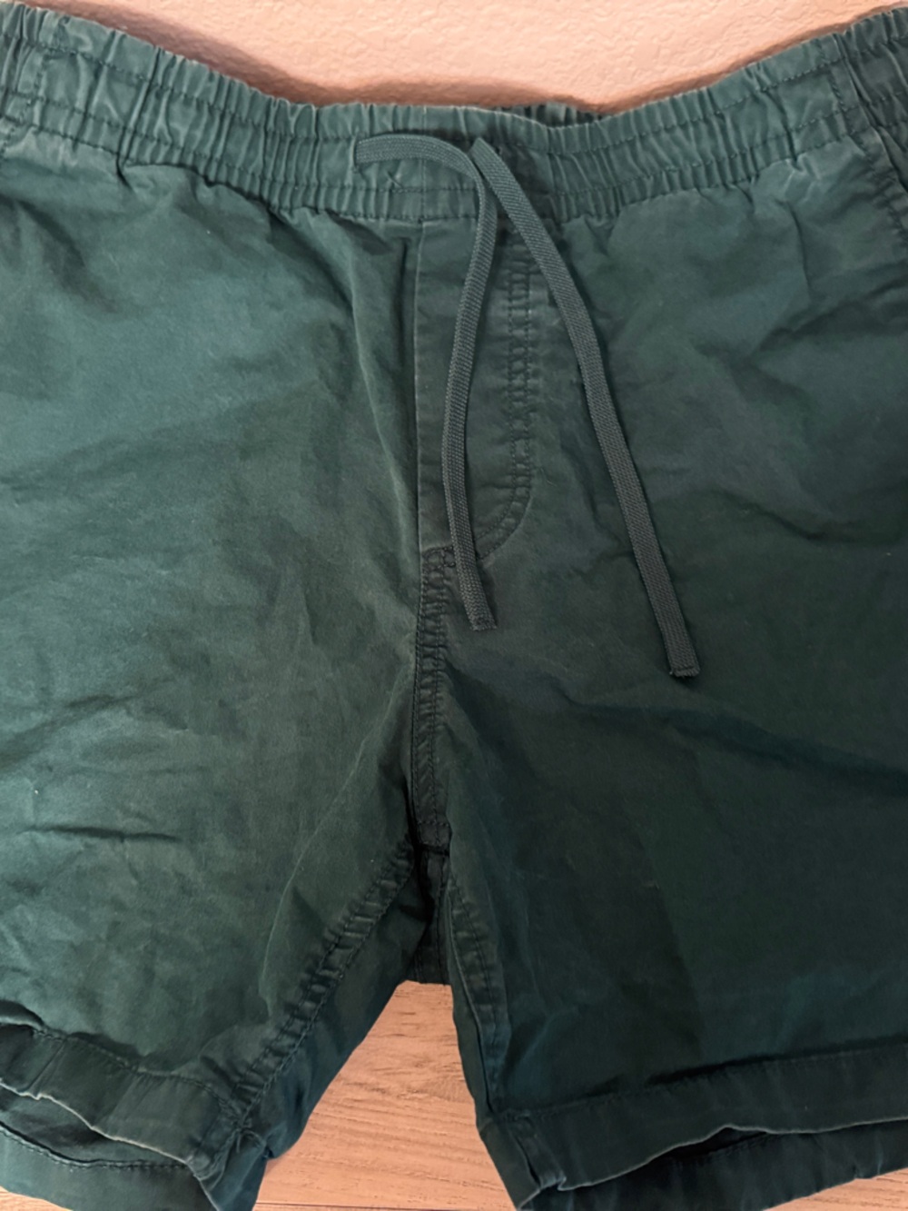 H&M Dark Green Drawstring Women's Bermuda Shorts